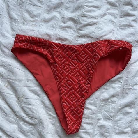 red fendi bikini|skims fendi bodysuit.